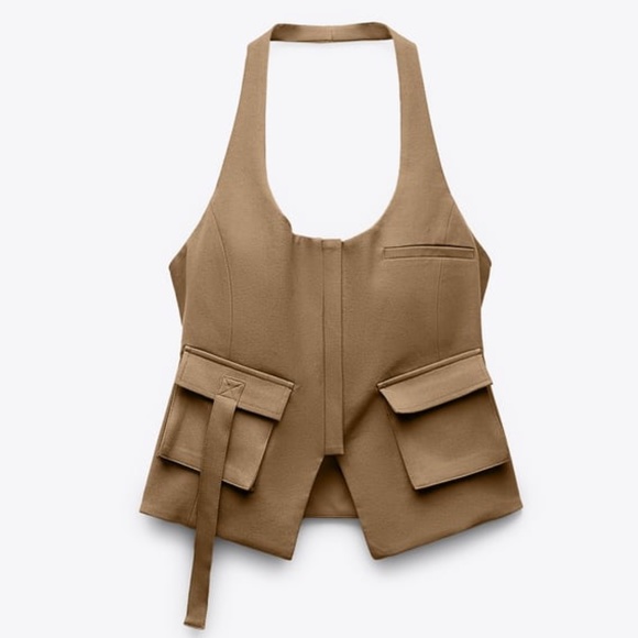 Zara Tops - Zara POCKET HALTER TOP